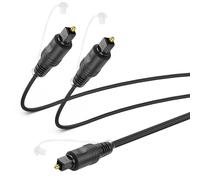 1 in 2 Outputs 1m Toslink Digital Fibre Optic Audio Optical Splitter Cable 1 Input 2 Output for Home Cinema DVD Player TV (1 Male to 2 Male)