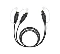 1 in 2 Outputs Audio Optical Cable,Toslink Fiber Optic Cable 1 Plug to 2 Plugs for Home Theater,Blu-ray Player,Stereo System (mm,1.5m)