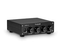 1-IN-4-OUT Lossless Commutateur audio analogique avec contrôle VOL pour amplificateur Noir
