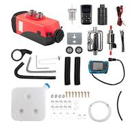 1 INCHHOME Chauffe-air diesel 2KW / 5KW / 8KW Chauffage de stationnement de camion de bateau de voiture 12V avec interrupteur LCD (Carbon Fibre Red, Nouvelle télécommande 2kw)