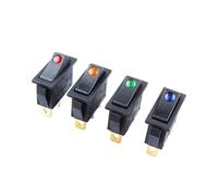 1 interrupteur à bascule à 3 broches KCD3 ON-OFF 2ème position de vitesse mini œil avec LED AC 16A 250V pieds en cuivre/contacts argentés(1pcs red AC 220V)