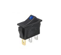 1 interrupteur à bascule KCD3, marche/arrêt, pointe en cuivre, 3 broches, 16 A 250 V CA / 20 A 125 V CA, bouton-poussoir, interrupteur d'alimentation lumineux(3P LED blue)
