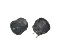 1 interrupteur à bascule rond ON/OFF de 20 mm, 6 A/250 V CA ou 10 A/125 V CA, bouton-poussoir 2/3 broches(Black 2P2T)