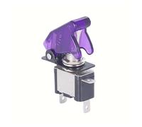 1 interrupteur à bouton d'allumage modifié for voiture VIOLET 12VASW07 avec couvercle, interrupteur d'alimentation de course