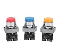 1 interrupteur à bouton haute tête XB2 bouton d'alimentation d'arrêt de démarrage momentané 22 mm boutons marche/arrêt(NO Base,1NC)