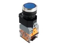 1 interrupteur à bouton-poussoir à contact argenté LA38-11D/11DS avec voyant lumineux marche/arrêt momentané/verrouillable 22 mm 220 V 24 V(1NO1NC,SELF-LOCKING_2NO_6V)