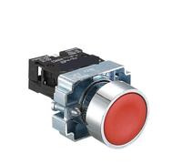 1 interrupteur à bouton-poussoir à réinitialisation automatique, petite tête champignon, arrêt d'urgence, bouton de 22 mm, démarrage progressif, mise sous tension, XB2-BG21, XB2-BA31, XB2-BS54(NO)