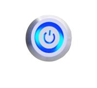 1 interrupteur à bouton-poussoir en métal étanche et autobloquant de 22 mm avec LED(Blue,MOMENTARY_24V)