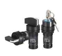 1 interrupteur à clé de 22 mm 1NO/2NO/1NO1NC 2/3 positions à verrouillage automatique, commutateur rotatif de sélection, commutateur de conversion de puissance 5 A marche/arrêt(3 Position Knob,2NO)