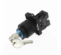 1 interrupteur à clé, sélecteur, interrupteur rotatif, 2 positions, NO, 10 A/600 VCA, XB2-EG21, 22 mm(XB2-EG21)