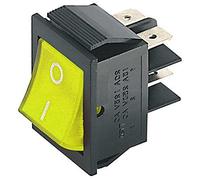 1 interrupteur bipolaire lumineux jaune 15 A - 250 volts, interrupteur à bascule