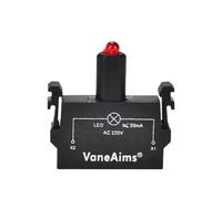 1 interrupteur d'allumage LA36M, contact rouge, vert, bleu, jaune, blanc, 12 V, 24 V, 36 V, 48 V, 110 V, 220 V, 380 V(Green LED,110-220V)