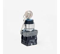 1 interrupteur de serrure à clé, 22 mm, interrupteur à bouton-poussoir avec clé DPST pour contacteur, relais (2 positions momentanées)