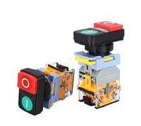 1 interrupteur double LED 220 V 12 V 1 NO 1 NC Interrupteur à bouton-poussoir 22 mm ON OFF START STOP Interrupteur d'alimentation avec lumière 2 NO(2NO With Light,12V)