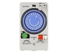 1 interrupteur horaire mécanique programmable 100-240 V CA 24 heures avec protection en plastique transparent