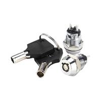 1 interrupteur rotatif e 12 mm for verrouillage téléphonique/électronique, 2 positions, 2 broches, simple/double traction, 250 V CA, 0,5 A(Double With15cmWire)