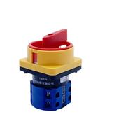 1 interrupteur sectionneur 20A/25A à deux positions, 1/2/3 pôles, LW26GS, 48x48mm, 64x64mm, sélecteur rotatif à came for cadenas(25A 3Pole 64mmPanel)