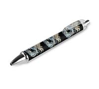 1 Is on Dolphin Stylo à bille rétractable avec corps rond Noir 0,5 mm