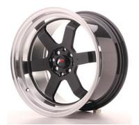 1 jante alu Japan Racing JR12 17x9 ET25 5x112-120 Glossy Black avec bague 73,1