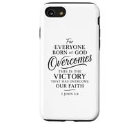 1 Jean 5:4 Né de Dieu vainc la Foi de la Victoire Mondiale Coque pour iPhone SE (2020) / 7/8