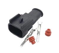 1 Jeu 2 Broches 47000EV2M 2.8mm mâle Femelle, connecteur Automatique étanche à l'eau, câble de Prise d'injecteur d'huile, Prise à Clip électrique(20 Sets,Male)