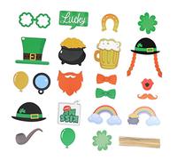 1 Jeu Accessoires Photo à Main Saint Patrick Fête De La Saint-Patrick Accessoires De Photo De Fête De La Patrick Décors De Stand Portables Décor Photo De Nouvel an Rue Verte Papier KONTONTY