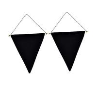 1 Jeu Badge Brooch Display Banner Noir Pour Collection De Pins Et Épingles Support De Décoration Murale Multifonctionnel Forme De Fanion 2 Pièces