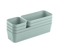 1 jeu d’organiseurs de tiroirs, boîte de rangement, réglable, vert pastel