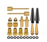 1 jeu d'adaptateurs de valve en laiton de qualité supérieure, adaptateurs de valve de pneu de vélo, aiguille de pompe à ballon, kit d'adaptateurs comme dispositifs de gonflage et accessoires(6)