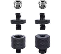 1 jeu d'adaptateurs filetés pour trépied 1/4"" vers 3/8"",adaptateur de trépied de 3/8"" à 1/4"",adaptateur fileté,filetage pour trépied d'appareil photo,trépied de lampe,trépied de microphone