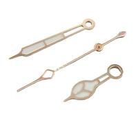 1 jeu d'aiguilles de montre 13 x 12,5 x 8, lumineuses vertes, for mouvement NH35, NH36A, 7S26, 7S36, 4R35, 4R36(Rose Gold)