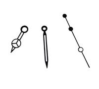 1 jeu d'aiguilles de montre argentées, dorées et noires, lumineuses vertes, compatibles avec les mouvements NH35, NH36, ETA 2824, 2836, Miyota 8205, 8215, 821A 2813, 3804(1 fit ETA 2824 2836)