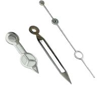 1 jeu d'aiguilles de montre for mouvement NH35/36/4R/7S, vert lumineux, 3 broches, 8 mm, 12 mm, 12,5 mm, accessoires(02 Silver)