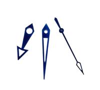 1 jeu d'aiguilles de montre noires et argentées, pièces rechange compatibles avec les mouvements NH34, NH35, NH36, NH37, NH38, NH39, ETA2824 PT5000. Aiguilles lumineuses vertes(Rose gold 5)