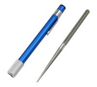 1 jeu de 2 stylos d'affûtage de couteaux d'extérieur, stylo d'affûtage portable pour couteau à main extérieur, stylo d'affûtage diamant, convient pour la cuisine et l'extérieur