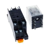 1 jeu de bobines de relais de puissance à usage général MY2 DPDT MY2NJ Relais 12 V/24 V AC 110 V/220 V avec socle(AC,220V)