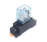 1 jeu de bobines de relais MY2P HH52P MY2NJ, mini commutateur de relais électromagnétique DPDT général avec base de prise LED AC 110 V 220 V 12 V 24 V(AC220V)