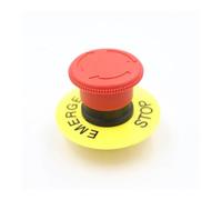 1 jeu de boutons d'arrêt d'urgence STOP 1NC 1NO, couvercle de protection, interrupteur empêchant toute mauvaise opération, jaune 22 mm