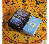1 jeu de cartes de tarot scintillantes imperméables avec manuel et boîte pour débutants, joueurs professionnels, jeu de fête, cadeau, style 2