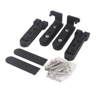 1 jeu de charnières invisibles en acier inoxydable, pivot supérieur et inférieur, réglables 3D, robustes, for porte dissimulée pour Portes Etérieures(Black)