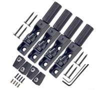 1 jeu de chevalet fixe sans tête en alliage de zinc pour guitares basses à 4/5/6 cordes avec vis et outil offrant une stabilité et un accordage améliorés (noir)