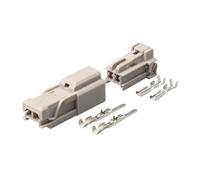 1 jeu de connecteurs de fil automatique, 2 broches, mâle femelle, prise 2.2MM, compatible avec la prise de verrouillage du coffre de la voiture, 6098-0239 6098-0240(Male and Female)