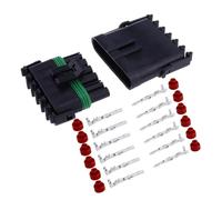 1 jeu de connecteurs de prise électrique femelle mâle automobile à 1, 2, 3, 4, 6 broches(Brown)