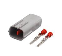 1 Jeu de connecteurs mâles et Femelles étanches for Feux antibrouillard à 2 Broches, compatibles avec Les modèles RX7 FD Cas 6195-0003 et 6195-0006.(Male)