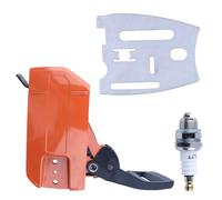 1 jeu de couvercle latéral frein chaîne, Kit plaque barre protection poignée for Husqvarna 61 66 266 268 272, manchon douille tronçonneuse