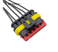 1 Jeu de fiches mâles et Femelles, 1/2/3/4/5/6 Broches, connecteur étanche for Automobile, Lampe au xénon 1.5mm, Prise électrique avec Terminal/2(6 Pin Female)