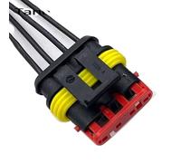 1 Jeu de fiches mâles et Femelles, 1/2/3/4/5/6 Broches, connecteur étanche for Automobile, Lampe au xénon 1.5mm, Prise électrique avec Terminal/2(4 Pin Female)