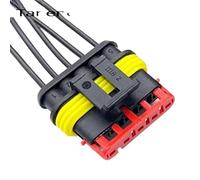 1 Jeu de fiches mâles et Femelles, 1/2/3/4/5/6 Broches, connecteur étanche for Automobile, Lampe au xénon 1.5mm, Prise électrique avec Terminal/2(5 Pin Female)