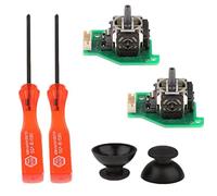 1 jeu de joystick sans dérive avec kit de tournevis, capteur analogique pour Wii U, module de joysticks gauche et droit