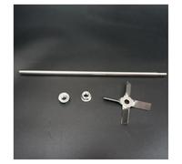 1 jeu de palettes d'agitation à trois lames en acier inoxydable, 40 mm-120 mm, 45°, for équipement de laboratoire(120x8x500mm)